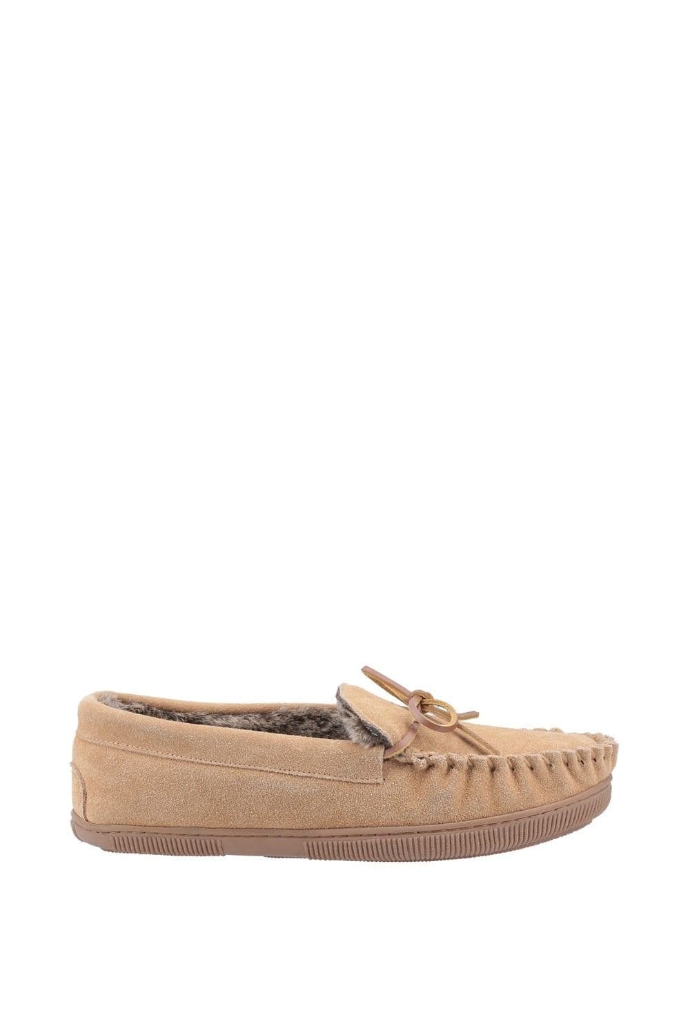 Hush Puppies Hush Puppies Men's 'Ace' Suede Classic Slippers in Tan - 4
