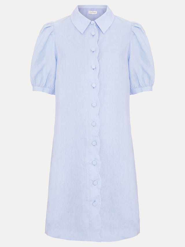 Phase Eight Phase Eight Women's Candice Linen Dress in Baby Blue - 2