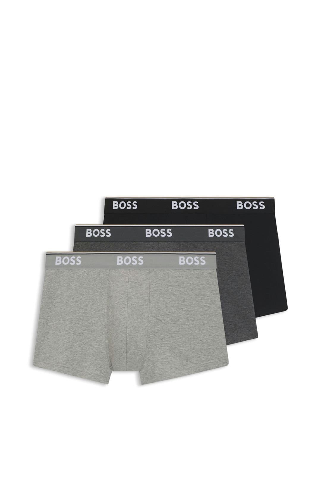 Boss BOSS Men's Trunk 3 Pack Power Open Grey
