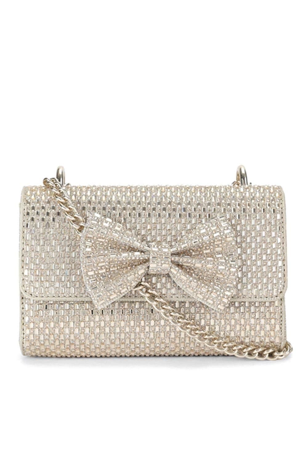 Miss KG Miss KG Women's 'Tilly Jewel Bow Clutch' Bag in Gold