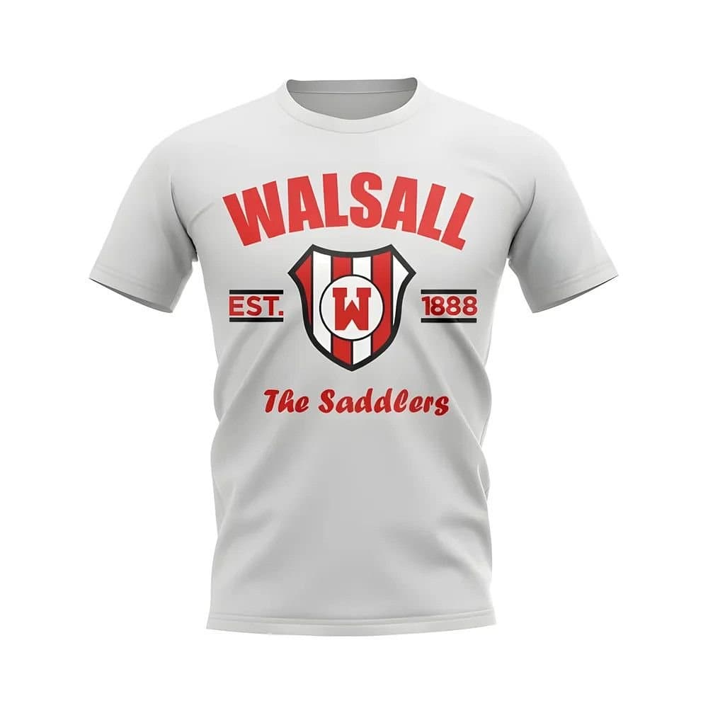 Walsall Walsall Men's Personalised Established Football T-Shirt in White