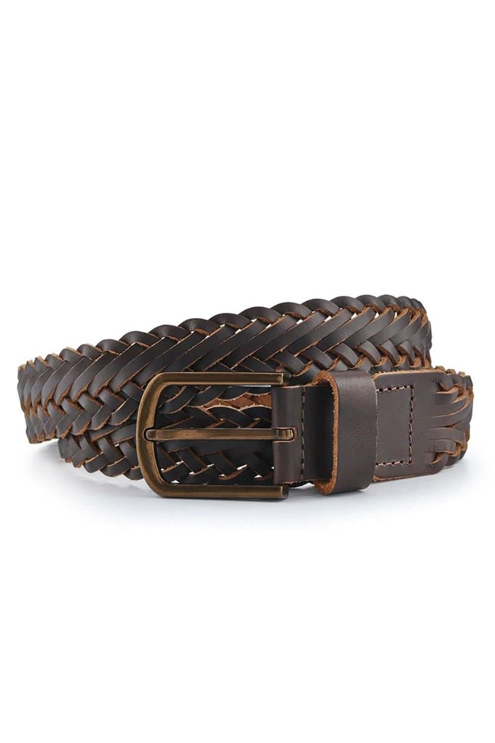 Jones Bootmaker Jones Bootmaker Men's Ulrich Leather Belt in Dark Brown