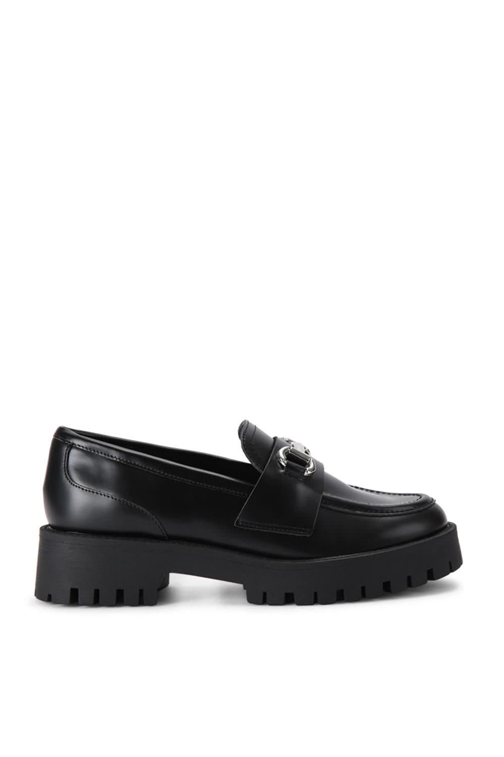 Steve Madden STEVE MADDEN Women's 'Lando Black' Leather Flats in Black