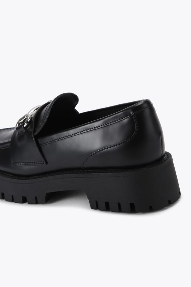 Steve Madden STEVE MADDEN Women's 'Lando Black' Leather Flats in Black - 3