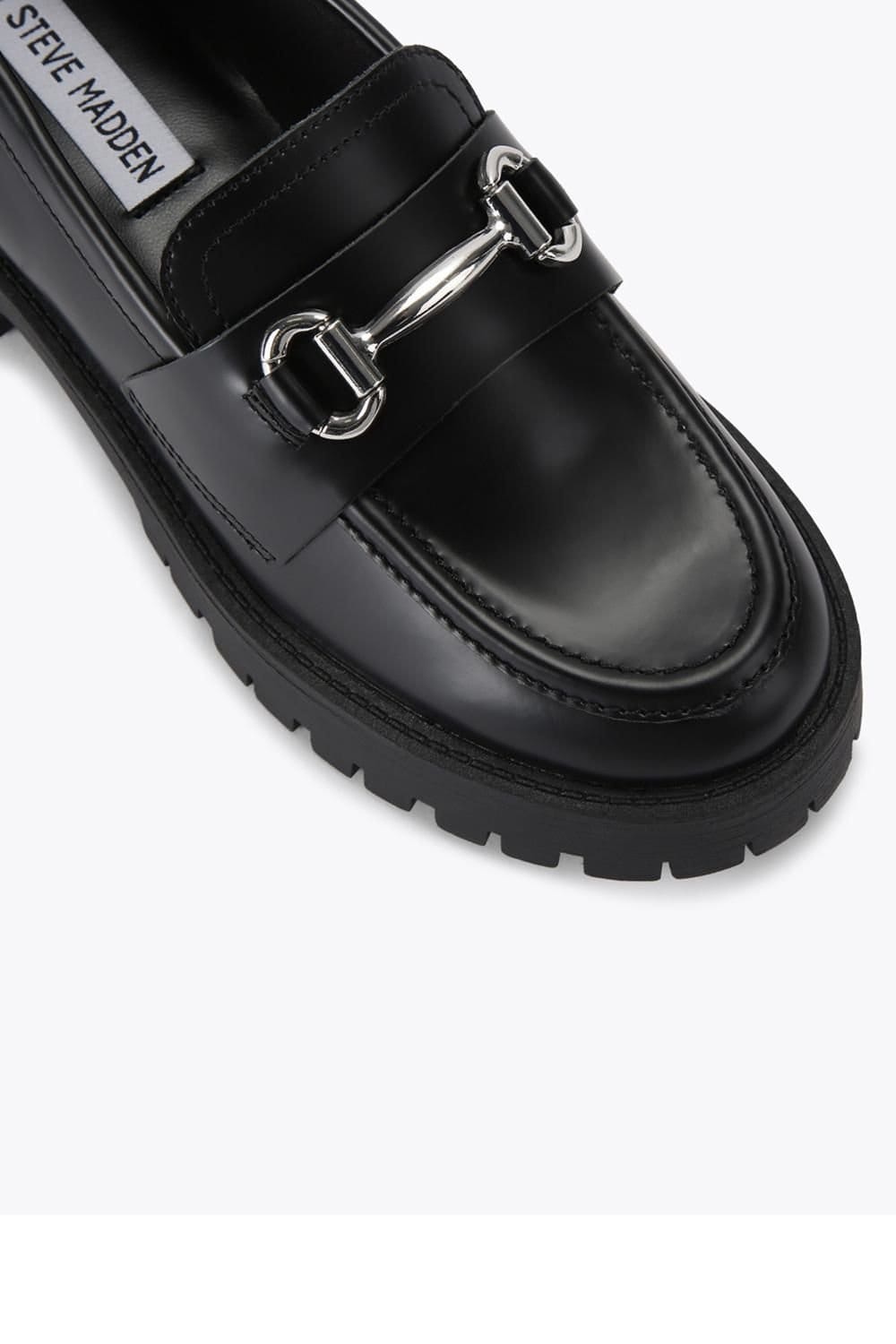 Steve Madden STEVE MADDEN Women's 'Lando Black' Leather Flats in Black - 4