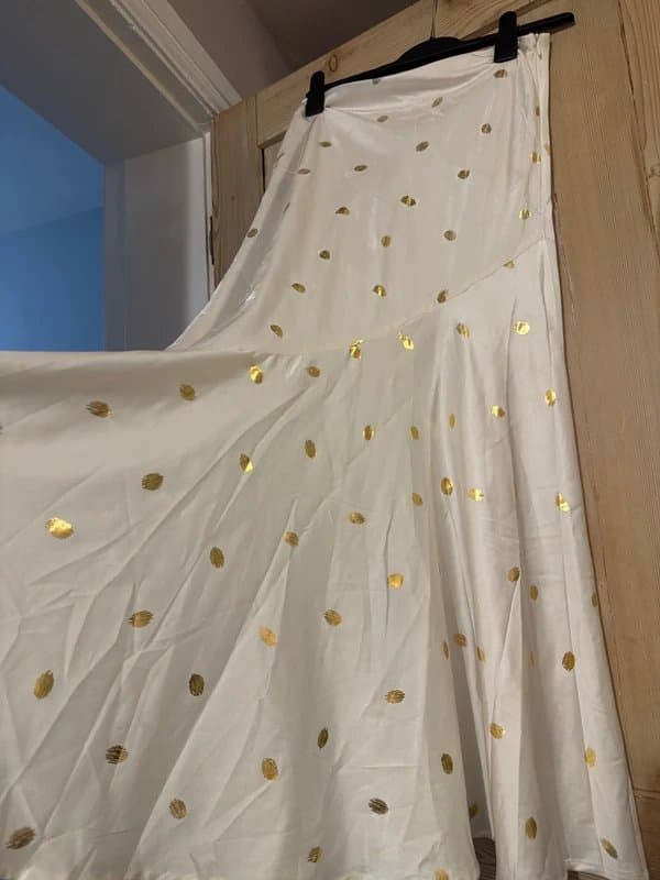 Never Fully Dressed Beautiful Never Fully Dressed Midi skirt Bias, cream and gold 10