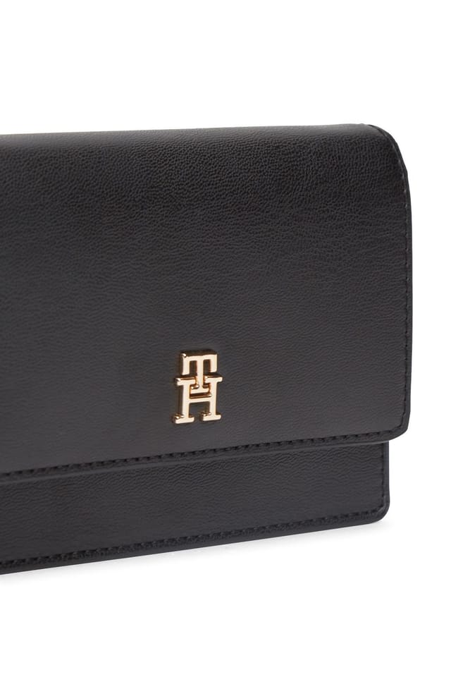 Tommy Hilfiger Tommy Hilfiger Women's TH Icon Card Holder W/Chain Black - 3