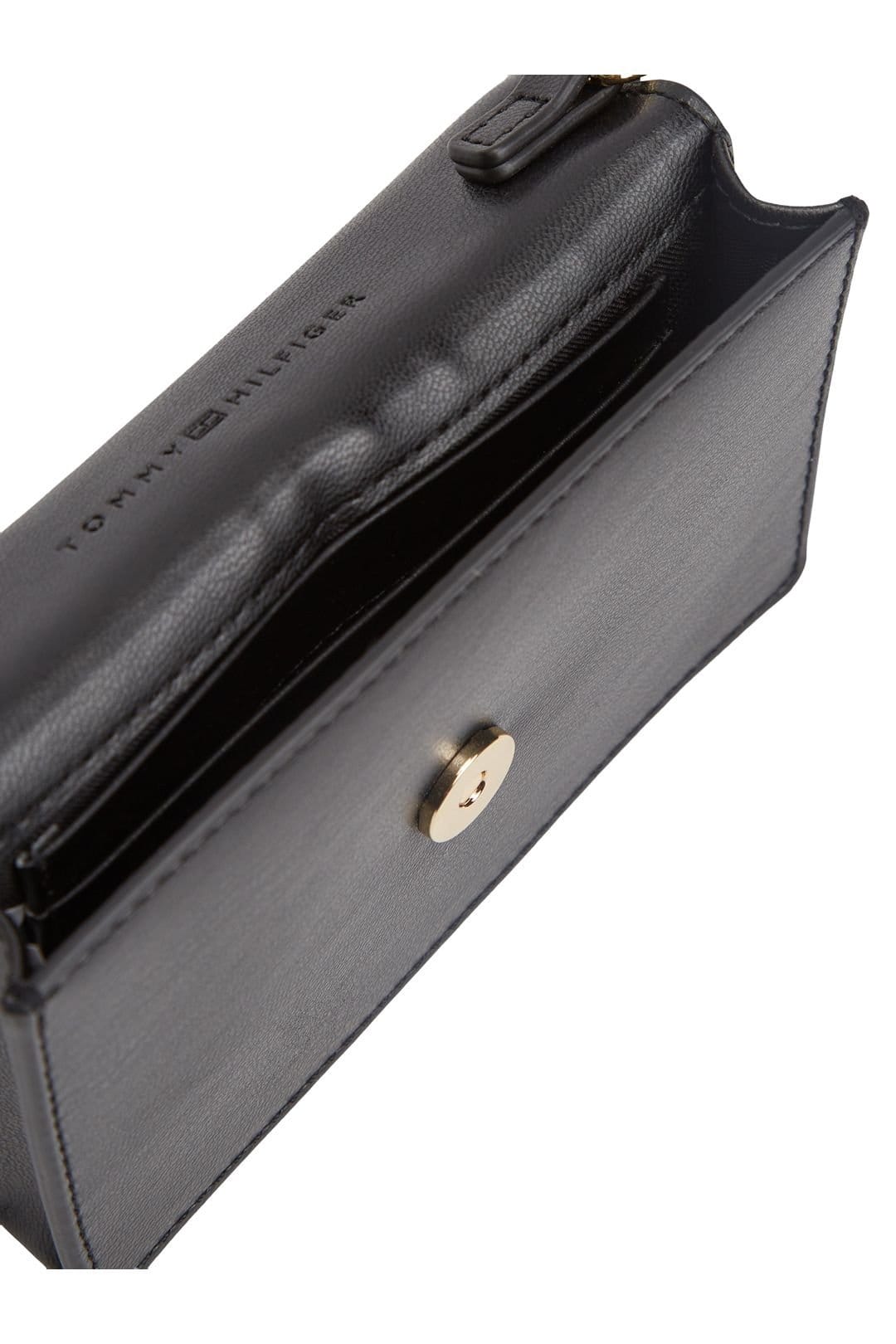 Tommy Hilfiger Tommy Hilfiger Women's TH Icon Card Holder W/Chain Black - 4