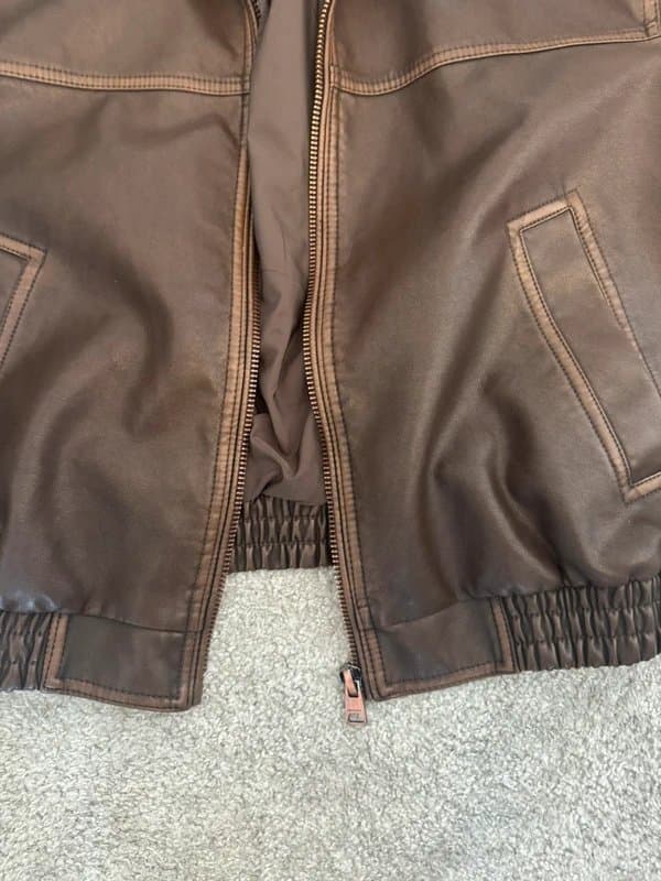 Bershka Bershka brown leather jacket