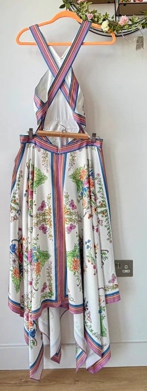 ASOS Multi Floral Open Back Dress
