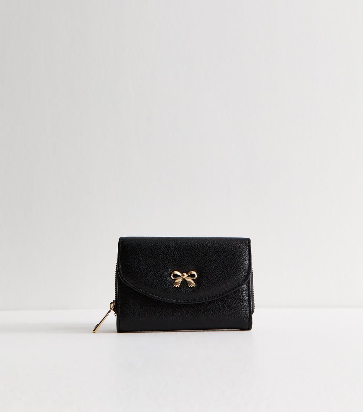 New Look Black Faux Leather Bow Purse New Look