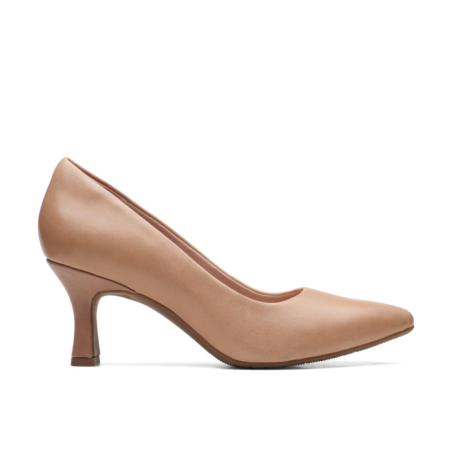 Clarks Clarks Women's Kataleyna Gem Warm Beige Leather Court Shoes