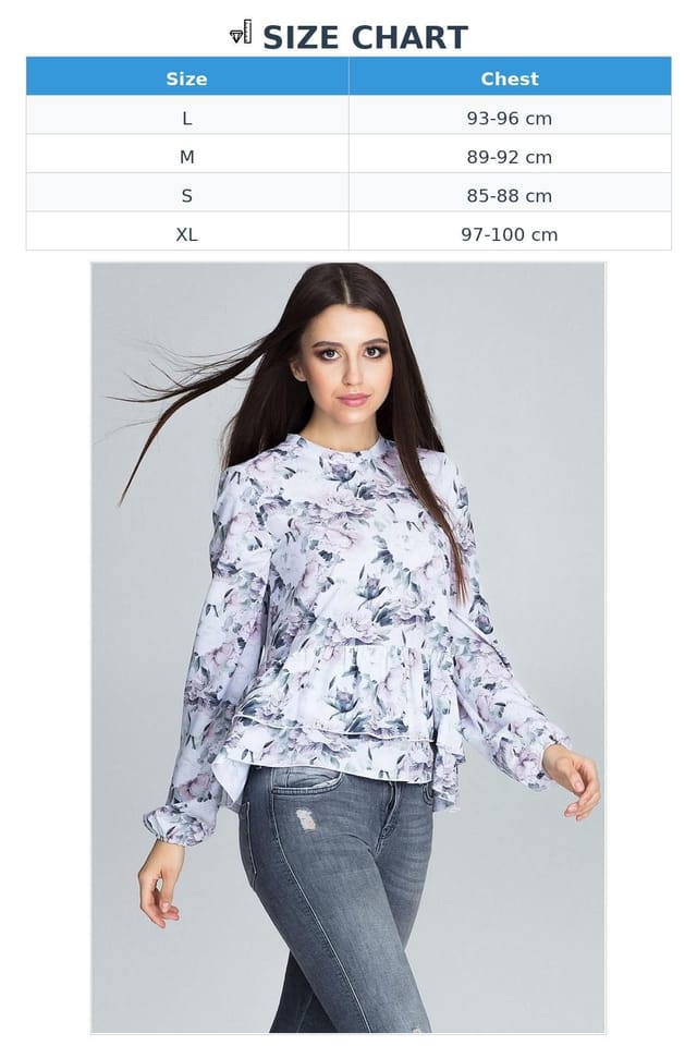 Love Lace Love Lace Women's Floral Loose Fit Blouse With Ruffled Sleeves - 3