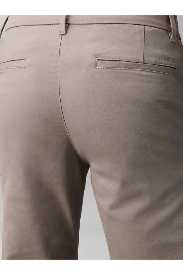 Calvin Klein Calvin Klein Men's Slim Refined Cotton Stretch Trouser Vintage Khaki - 3