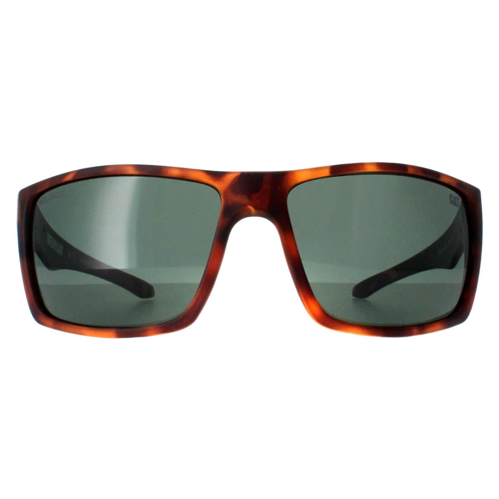 Caterpillar Caterpillar Men's Wrap Tortoise Green Polarized CTS-BLOCK in Brown