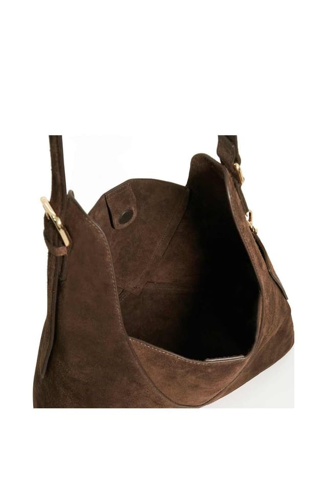Dune London Dune London Women's 'Dearest' Suede Shoulder Bag in Brown - 3