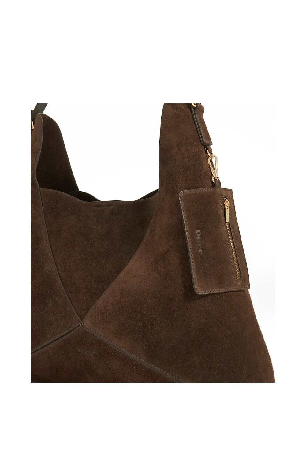 Dune London Dune London Women's 'Dearest' Suede Shoulder Bag in Brown - 4