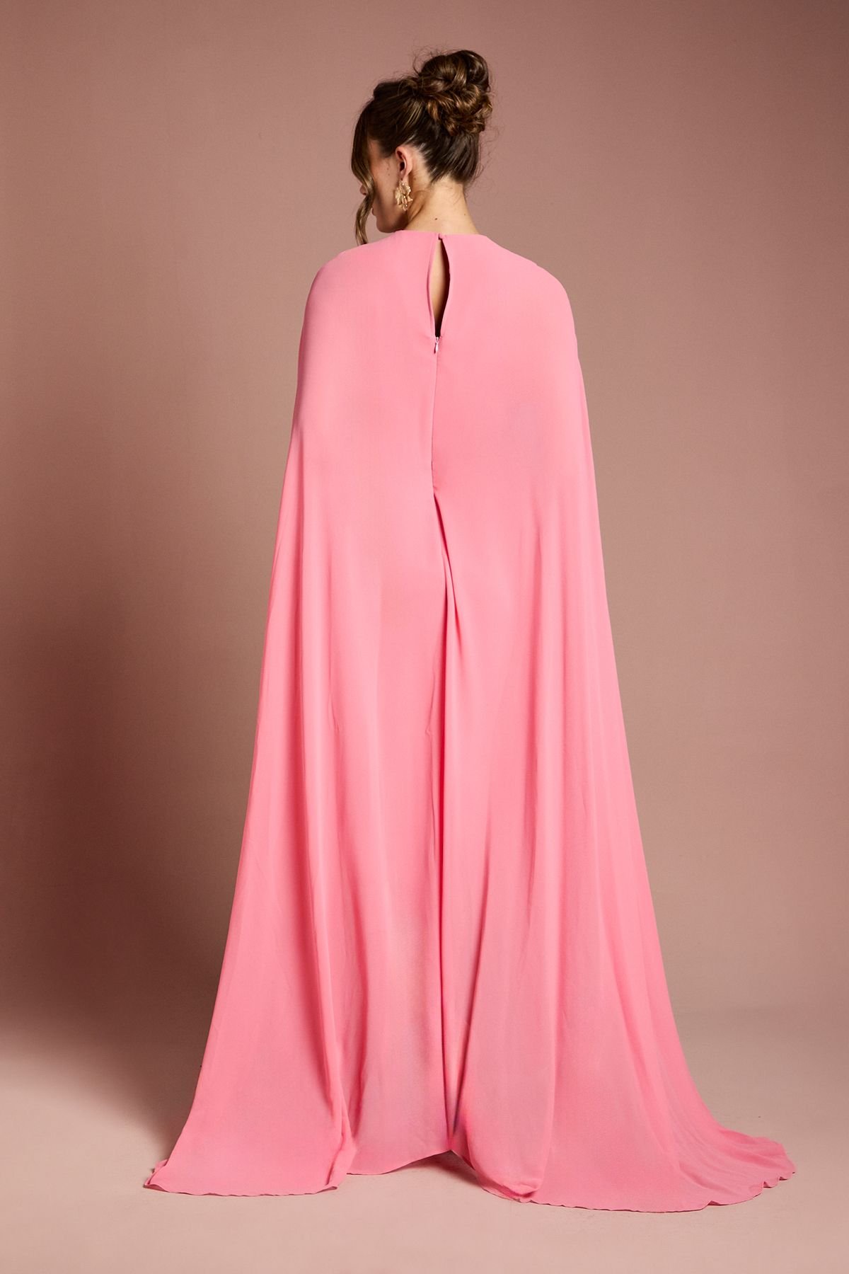 Coast Coast Women's Cape Sleeve Maxi Dress in Rose - 3