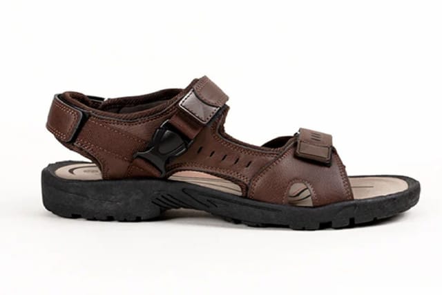 LARANGE LARANGE Men's Men's Brown Outdoor Sandals with Adjustable Straps - Trekking Sandals - 2