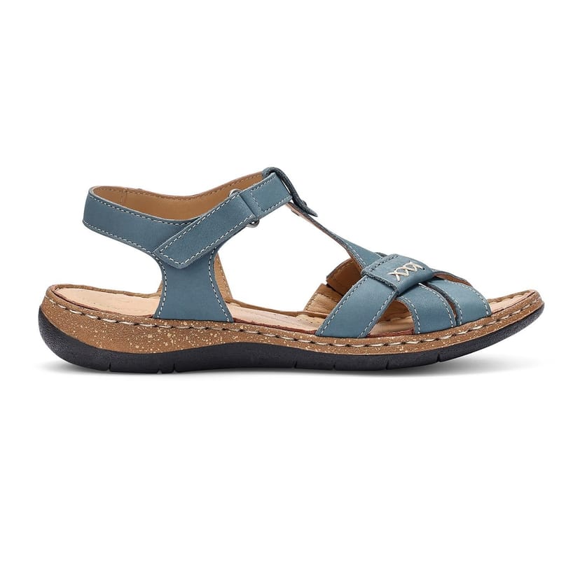 Hotter Hotter Women's Wide Fit 'Reya' Sandals in Mid Blue - 1
