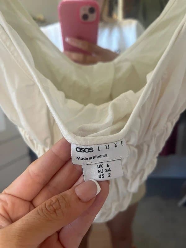 ASOS Asos luxe white corset look cropped top