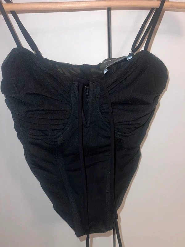 Bershka Bershka Black Corset Top