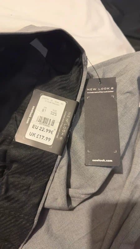 New Look New Look Grey Slim fit trousers