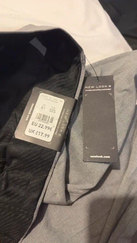 New Look Grey Slim Fit Trousers