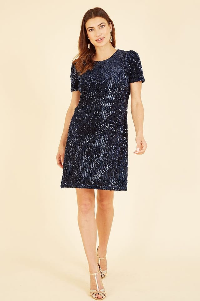 Yumi Yumi Women's Navy Sequin Tunic - 3
