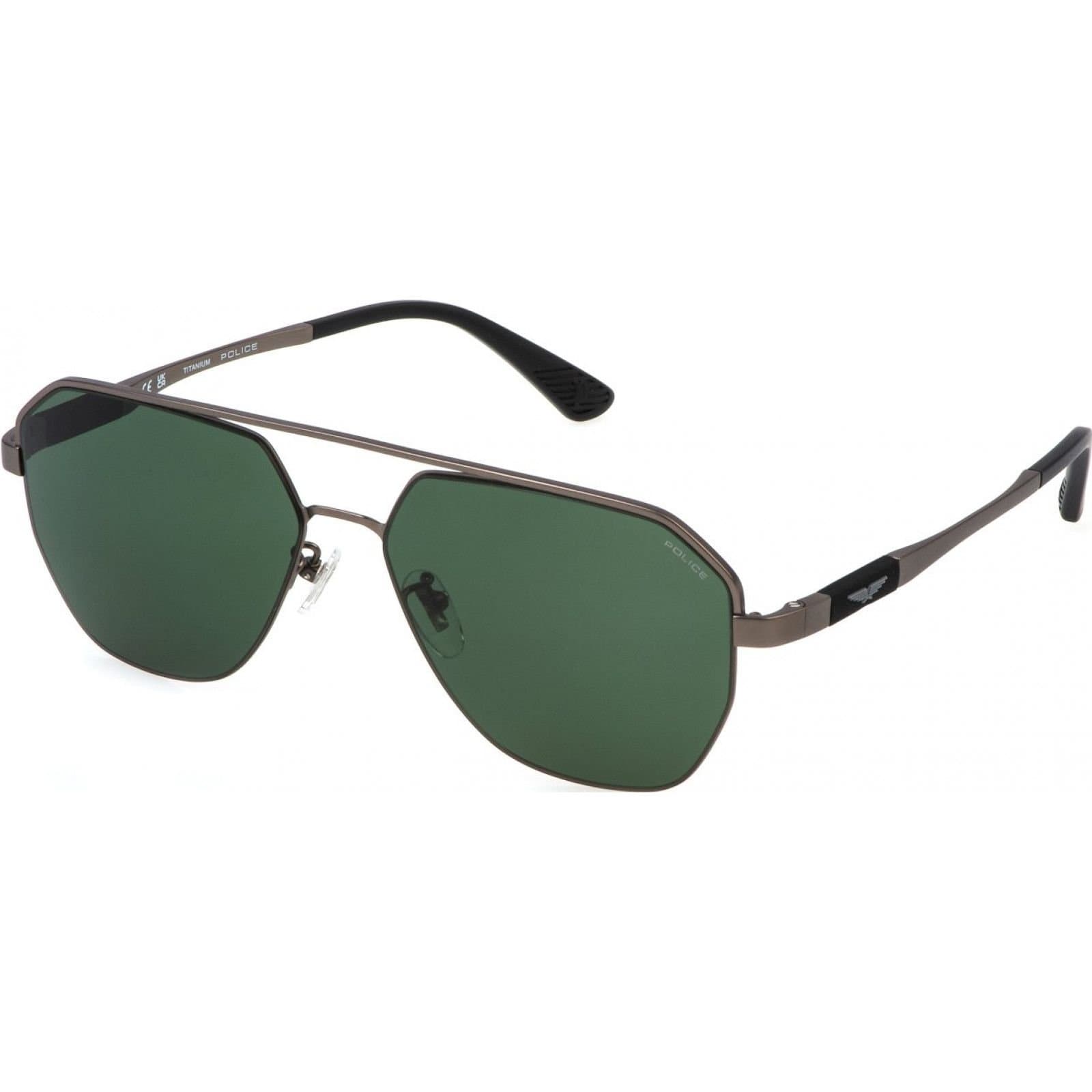 Police Police Men's SPLP30-590627 Aviator/Navigator Sunglasses in Dark Grey