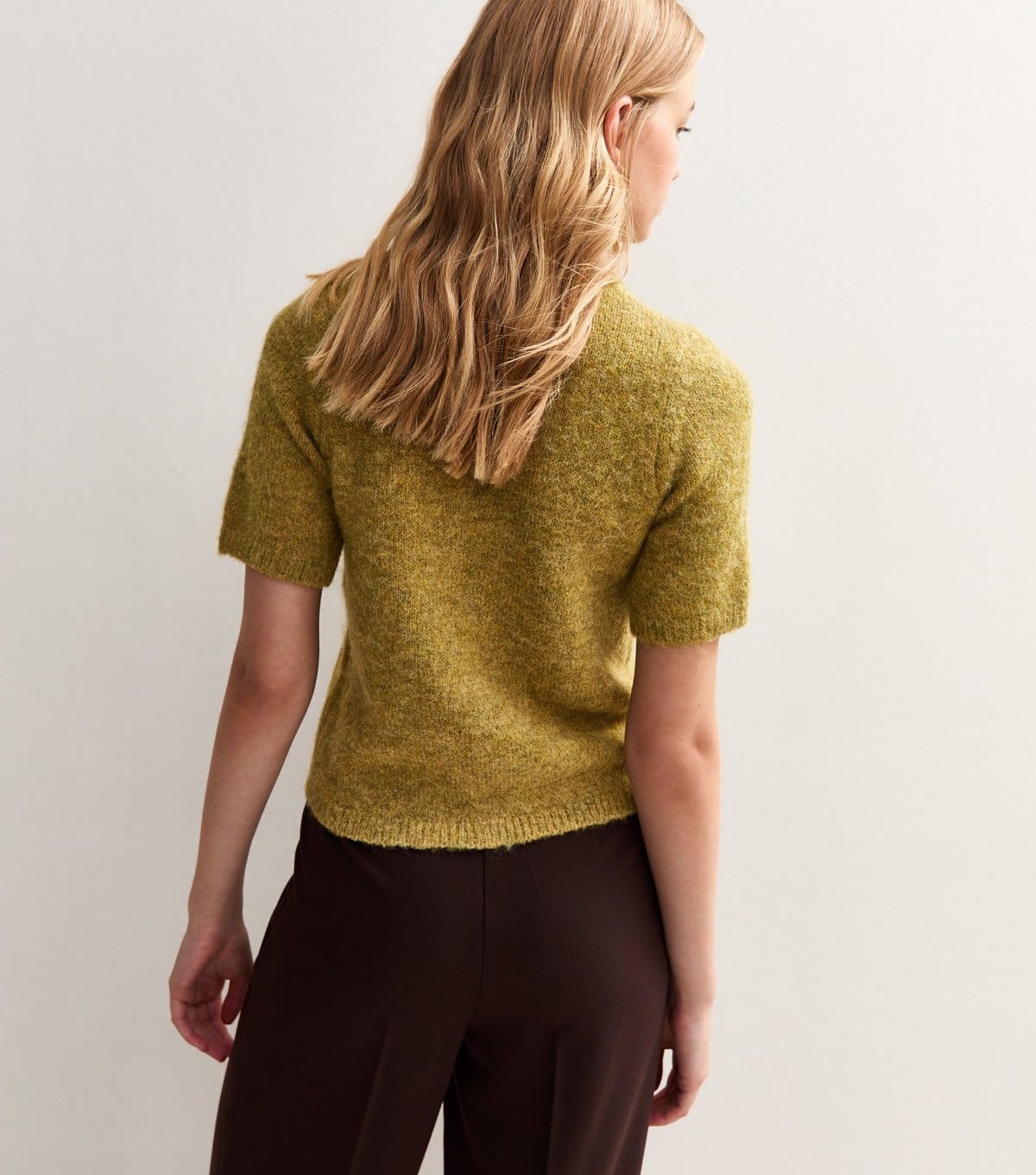 New Look Women's Green Short Sleeve Knit Top New Look - 4