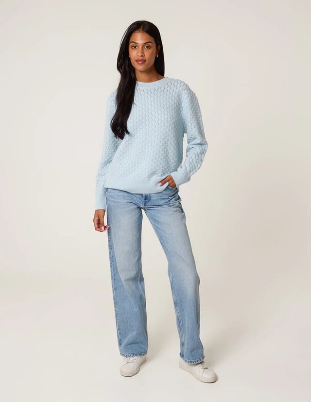 Blue Vanilla Textured Knit Jumper - 2