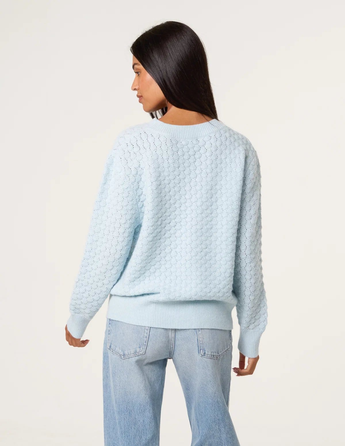 Blue Vanilla Textured Knit Jumper - 4