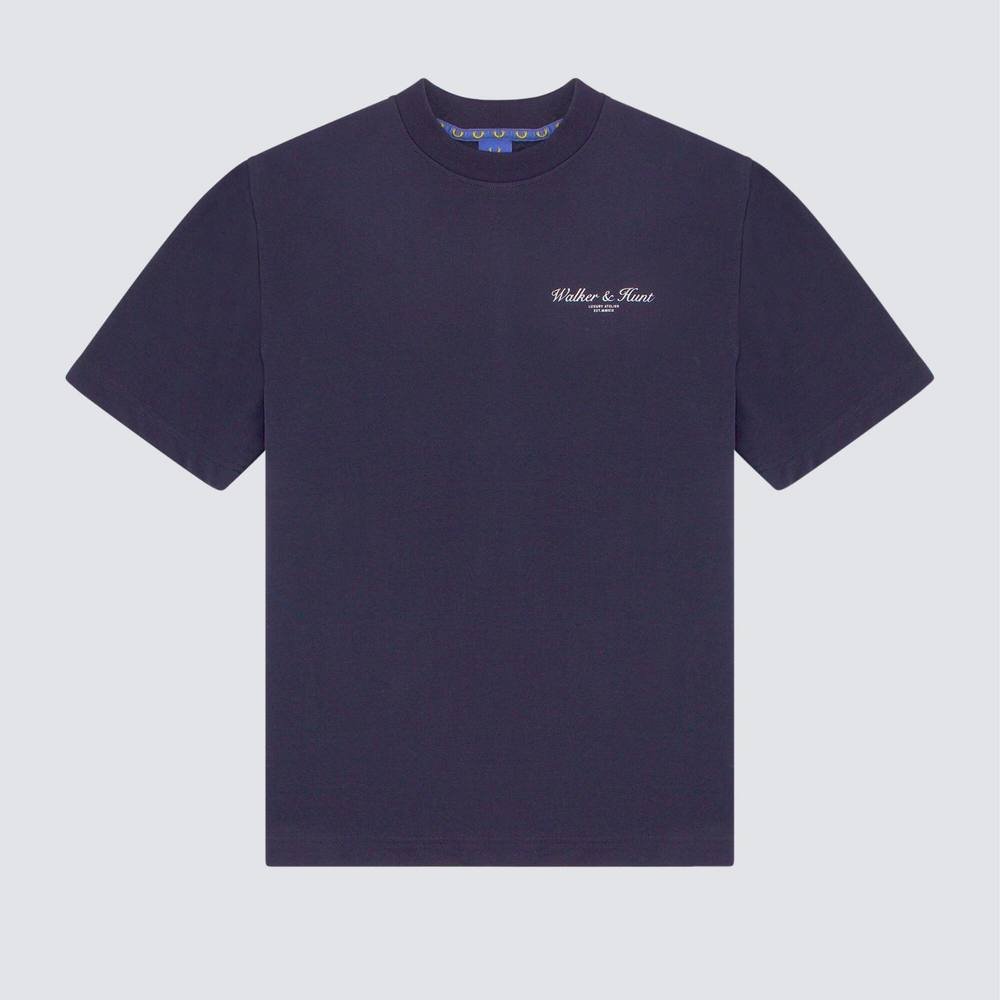 Walker & Hunt Walker & Hunt Men's Atelier Tee in Navy - 2