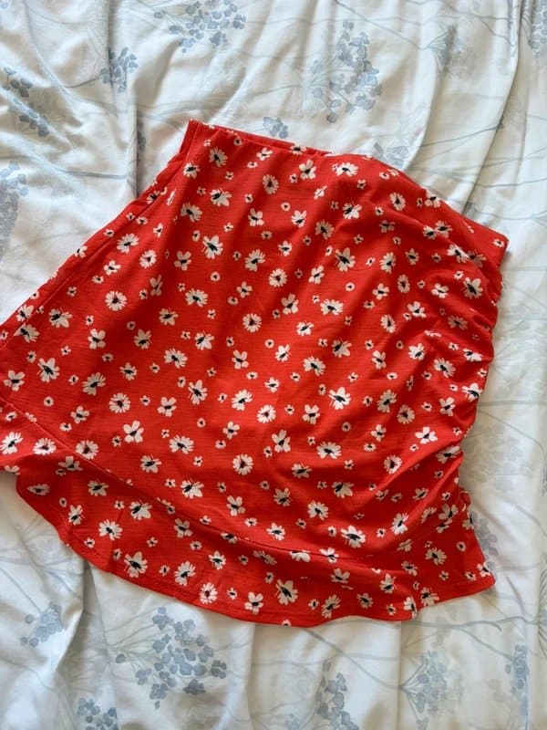 ASOS Design Orange floral skirt