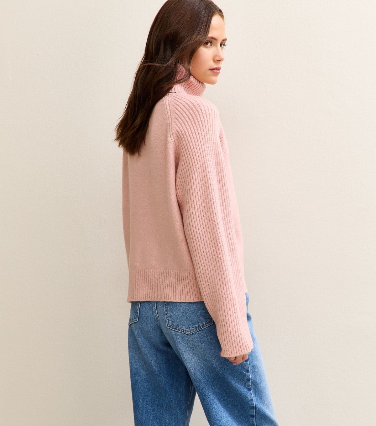 New Look Women's Light Pink Rib Roll Neck Jumper New Look - 4