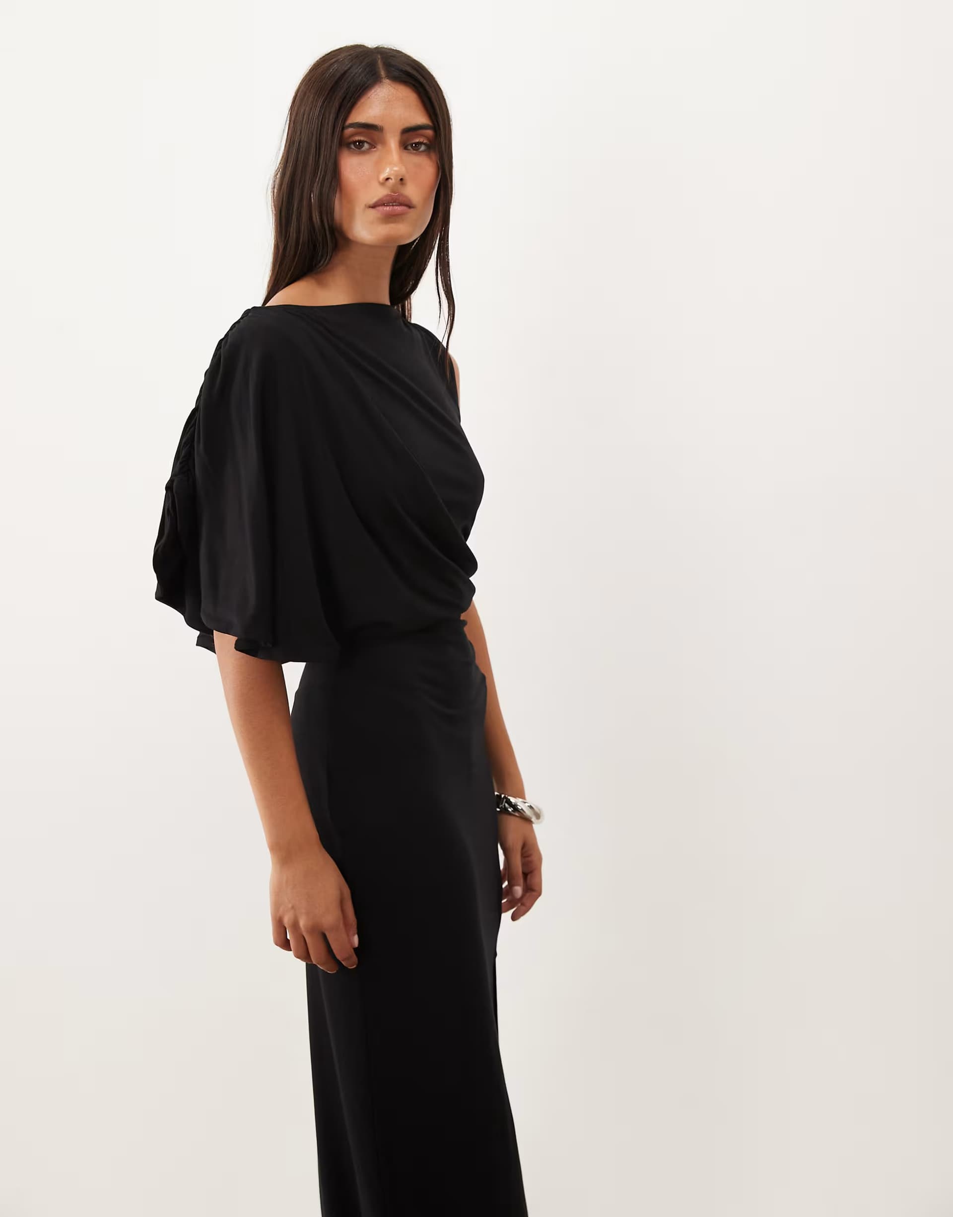 ASOS ASOS DESIGN maxi dress with split in black
