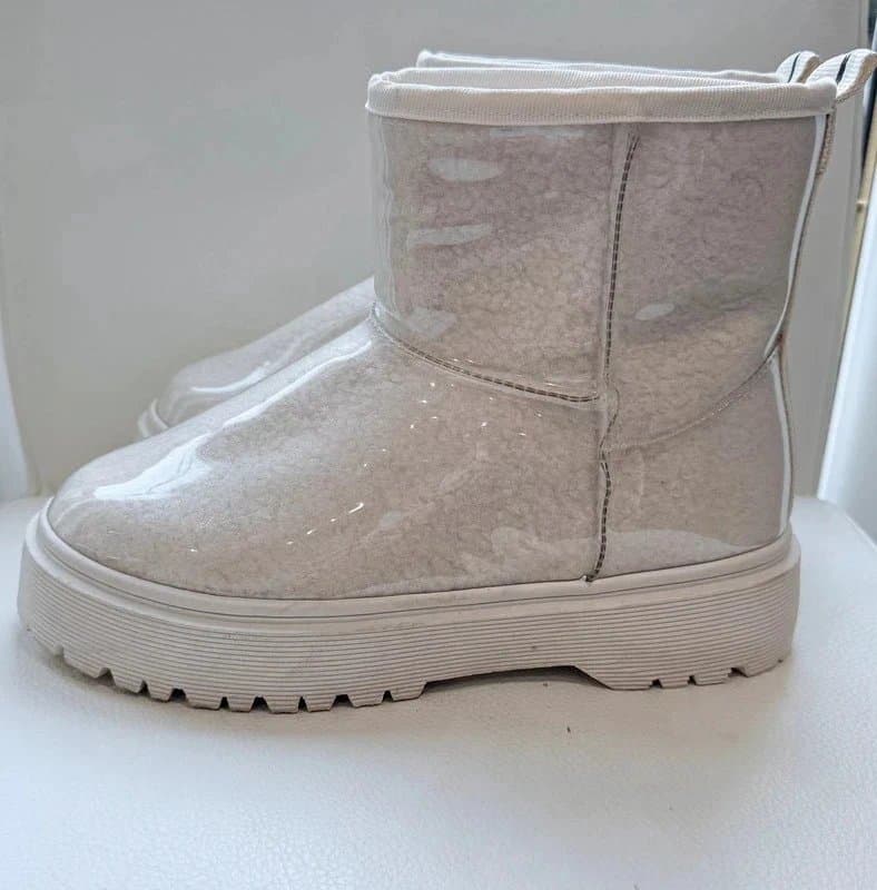 Steve Madden Steve Madden Platform Ankle Boots | Size UK 5 | Beige Faux Shearling