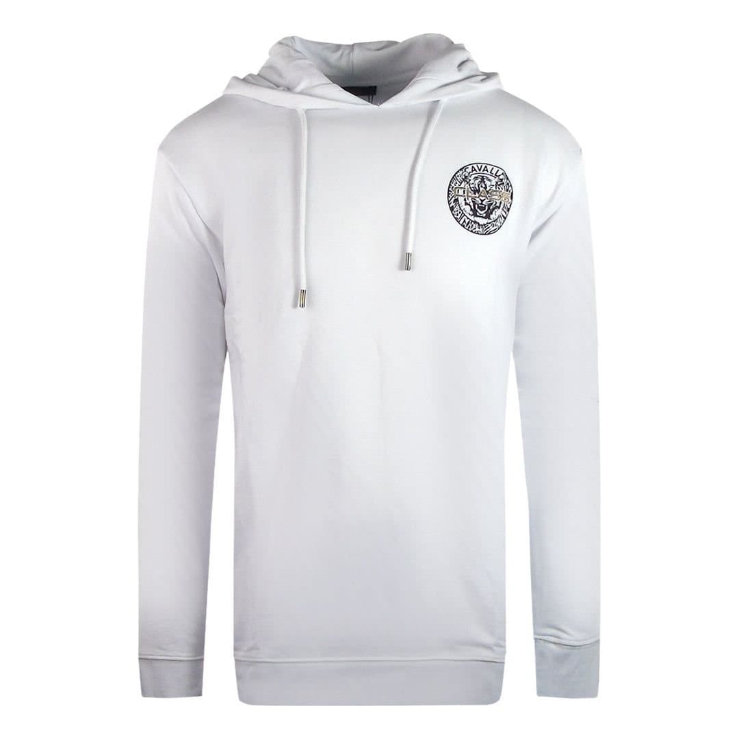 Cavalli Class Cavalli Class Men's White Hoodie with Circle Logo