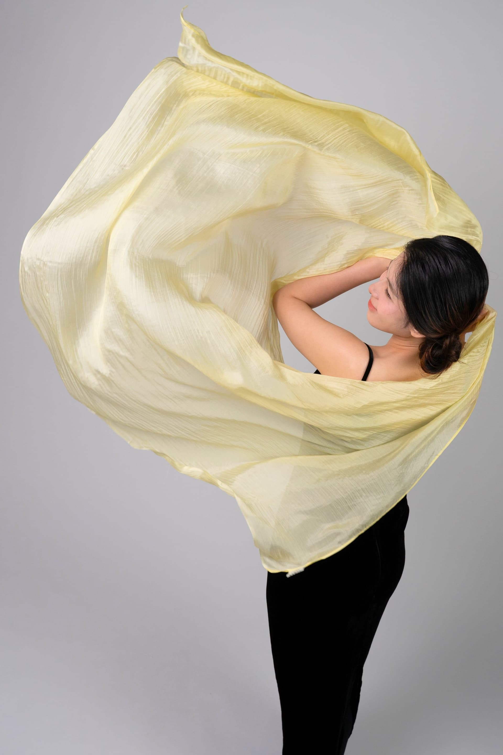 Silk and Bears Silk and Bears Golden Yellow Mulberry Silk Scarf