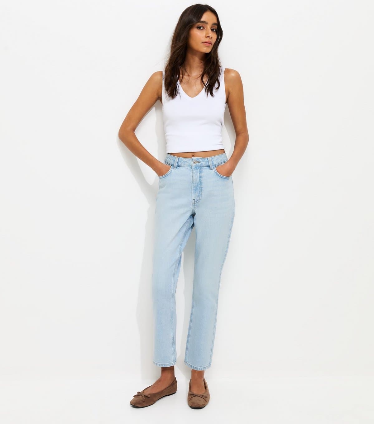 New Look New Look Light Blue Straight Leg Jeans