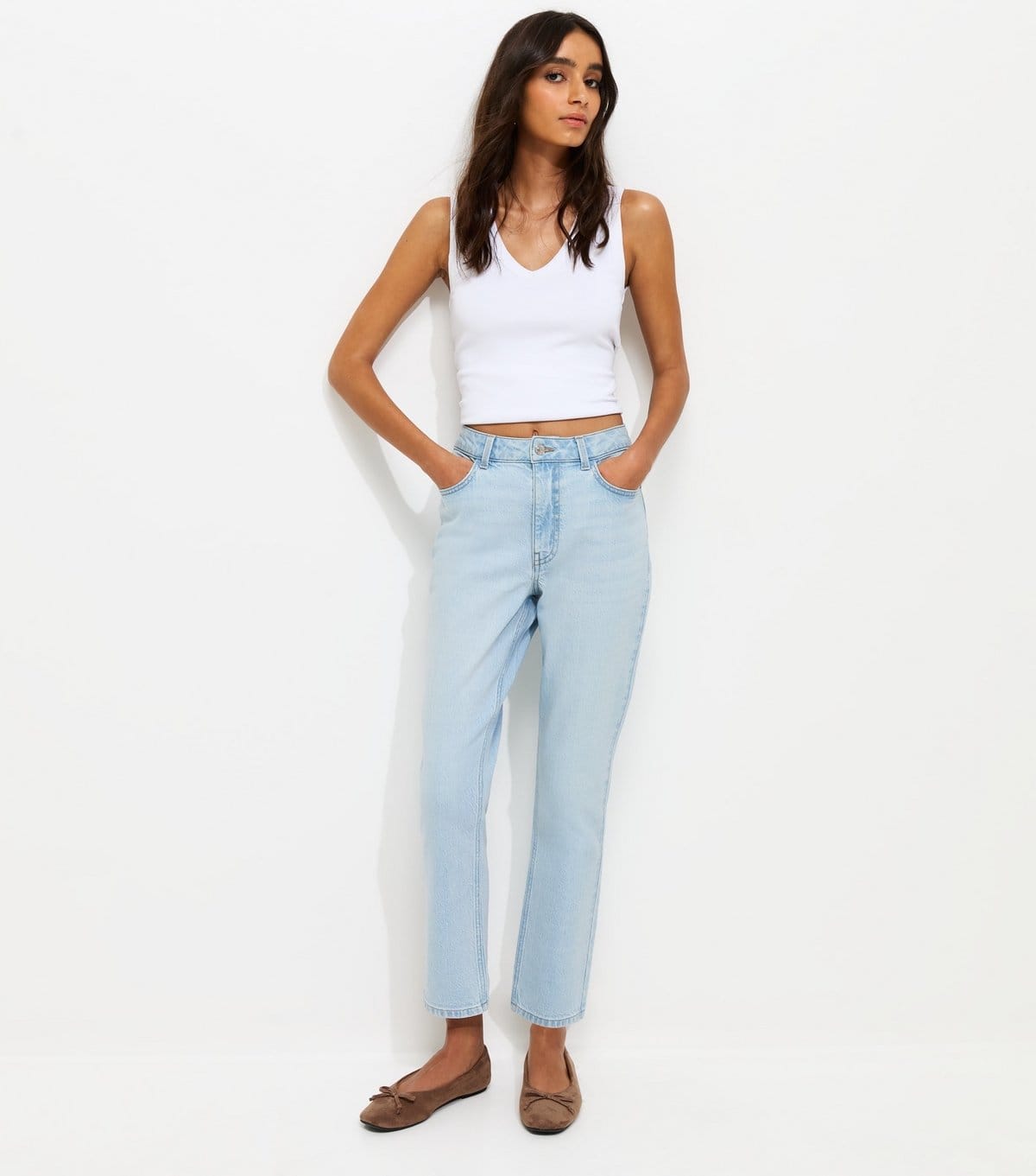 New Look Light Blue Straight Leg Jeans