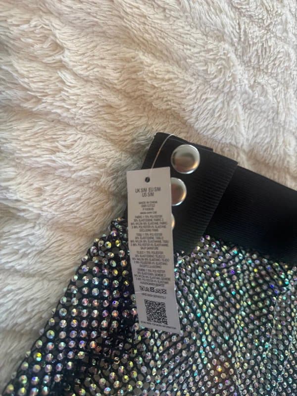 ASOS Silver heavy sequin cover up from asos size s/m
