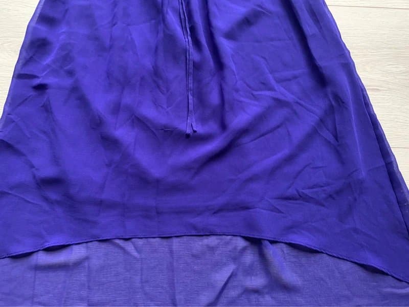 New Look Ladies / Girls Purple Chiffon strapless dress. Size 10