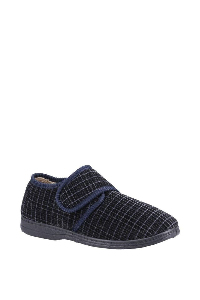 Fleet & Foster Fleet & Foster Men's Sam Touch Fastening Slipper in Navy - 2