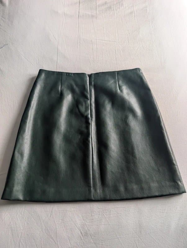 New Look New Look green faux leather skirt