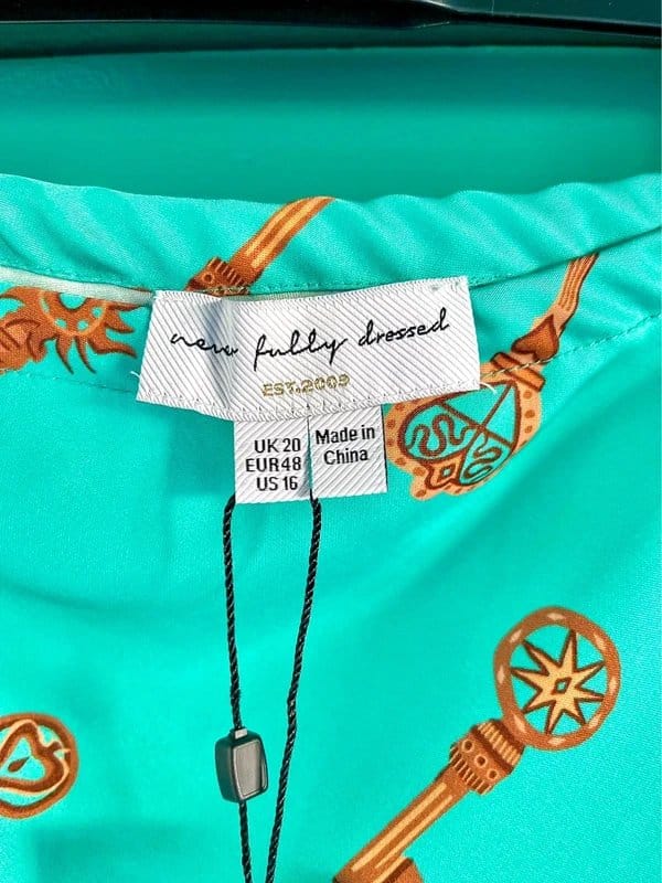 Never Fully Dressed Never Fully Dressed - Turquoise Key Dorris Skirt (Size 20) - 1