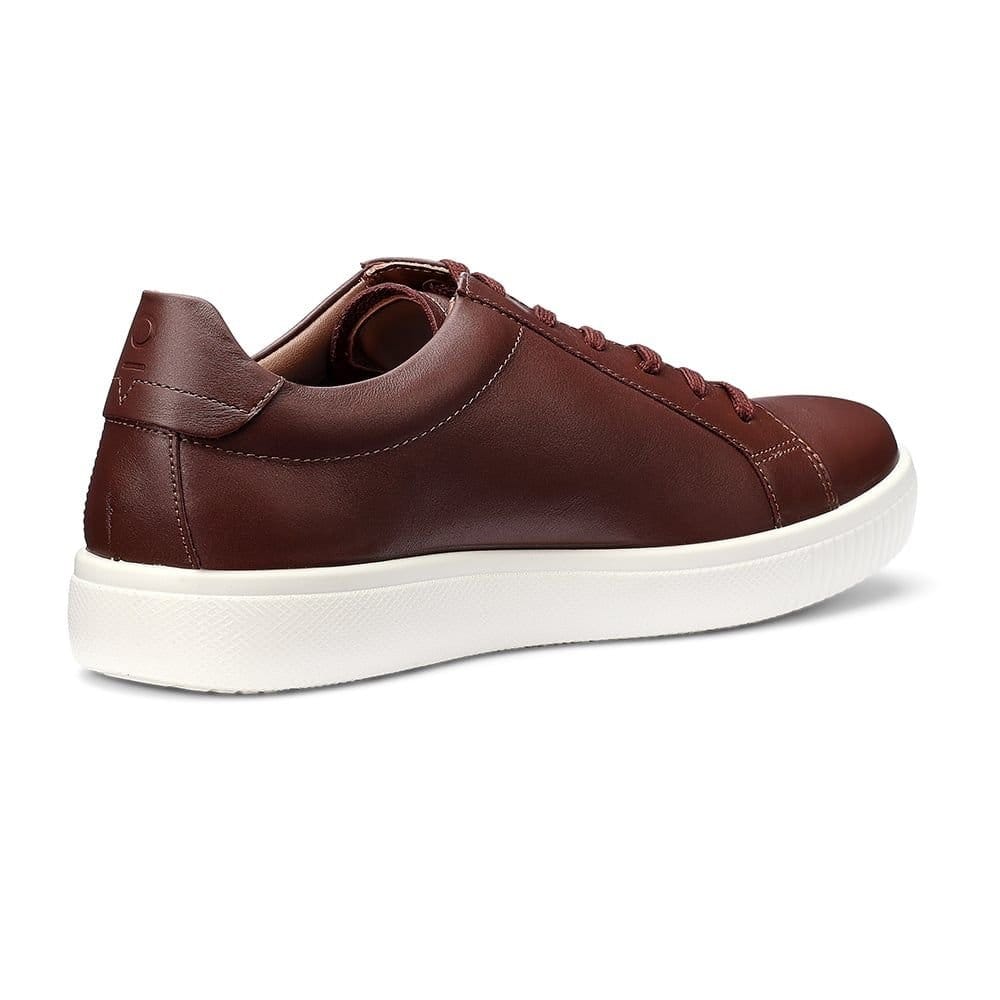 Hotter Hotter Men's 'Oliver' Smart Leather Trainers in Walnut - 4