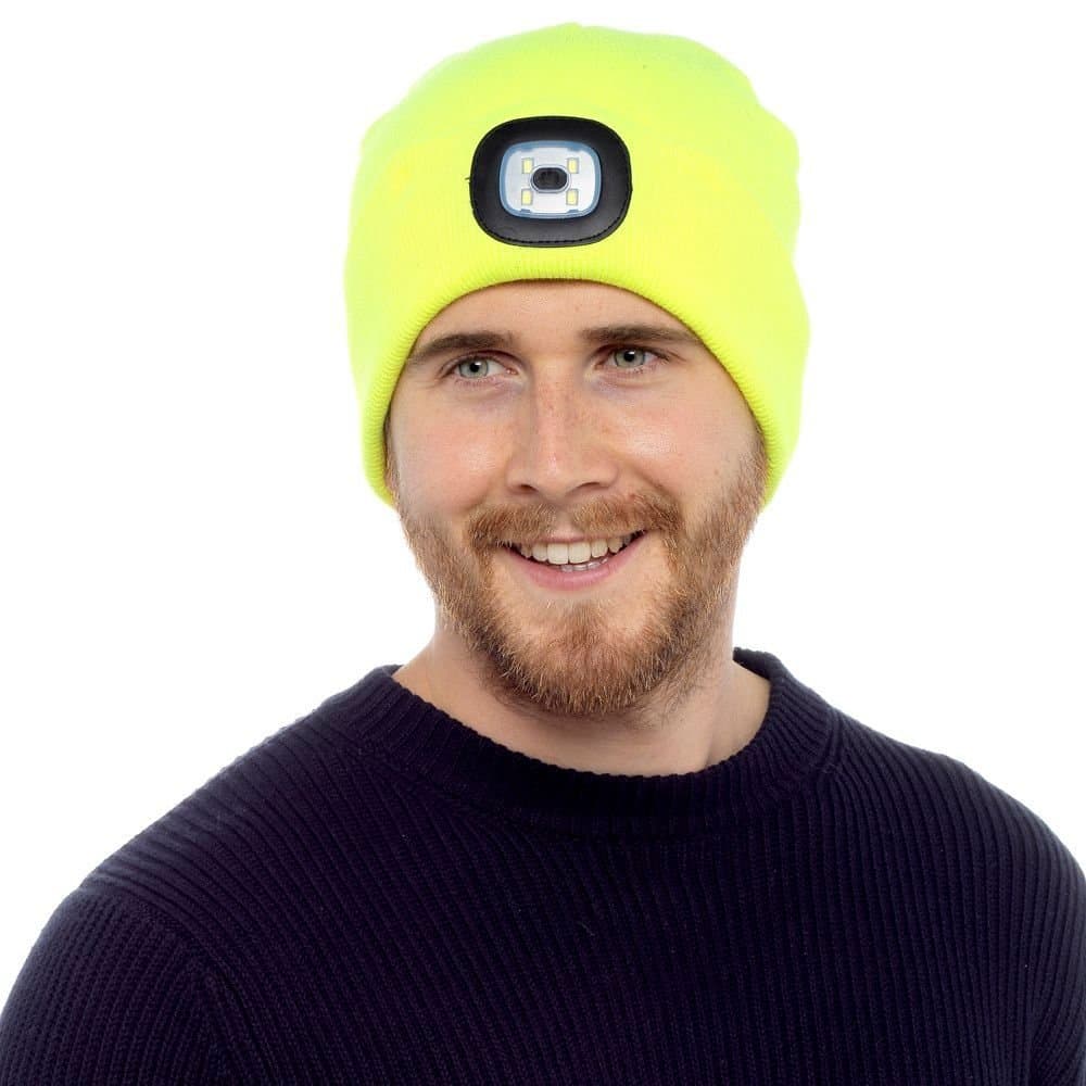 Storm Ridge Storm Ridge Men's LED Light Beanie in Yellow