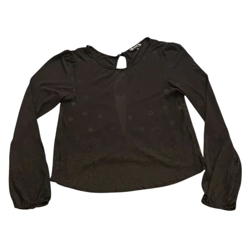 Internacionale Vintage Internacionale Black Mesh Top - Size 12 - Y2K Style